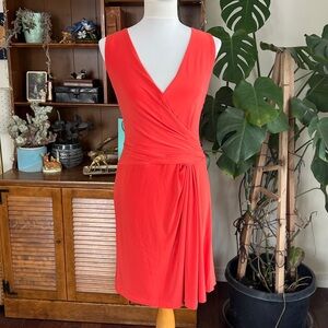 Lauren Ralph Lauren Sleeveless Faux Wrap V-Neck Stretchy Dress 4